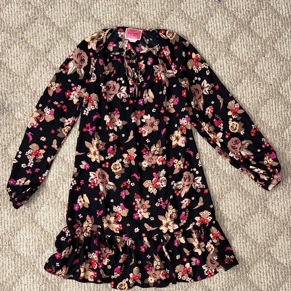 Kate Spade Black Floral Kids Dress
